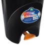Imagem de Kit 4 Lixeira Plástica Com Pedal Multiuso 12L Preta Arqplast