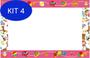 Imagem de Kit 4 Lousa Quadro Branco em PVC Infantil 62x40 cm Rosa
