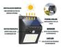 Imagem de Kit 4 Luminaria De Led Solar Sensor Movimento 30 Led