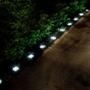 Imagem de Kit 4 Luminária Luz Solar Espeto Com 8 Led Á prova D'Água Jardim Decoração