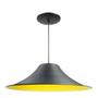 Imagem de Kit 4 Luminária Pendente Chapéu Chinês Com Interior Amarelo Com Fiação 110/220v