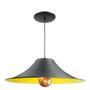 Imagem de Kit 4 Luminária Pendente Chapéu Chinês Com Interior Amarelo Com Fiação 110/220v