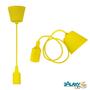 Imagem de Kit 4 Luminaria Pendente Silicone Amarelo Soquete E27 Bivolt