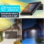 Imagem de Kit 4 Luminárias Solar 56 Leds Luz De Jardim Para Parede Com Sensor De Presença Com 3 Funções