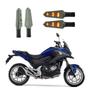 Imagem de KIT 4 Luz Seta Esportiva Pisca Led de Carbono Modelo P03 Moto Honda NC 750X 2016 2017 2018 2019 2020 2021