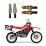 Imagem de KIT 4 Luz Seta Esportiva Pisca Led de Carbono Modelo P03 Moto Honda XR 650 Ano 2004 2005 2006 2007 2008 2009