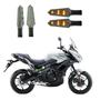 Imagem de KIT 4 Luz Seta Esportiva Pisca Led de Carbono Modelo P03 Moto VERSYS 650cc Ano 2010 2011 2012 2013 2014 2015