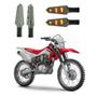 Imagem de KIT 4 Luz Seta Esportiva Universal Pisca Led Carbono Modelo P03C Moto Honda CRF 230F 2004 2005 2006 2007 2008 2009