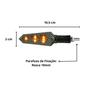 Imagem de KIT 4 Luz Seta Esportiva Universal Pisca Led de Carbono Modelo P03C Moto DAFRA NEXT 250 2014 2015 2016 2017