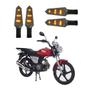 Imagem de KIT 4 Luz Seta Esportiva Universal Pisca Led de Carbono Modelo P03C Moto DAFRA SUPER 100 2008 2009 2010 2011