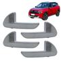 Imagem de Kit 4 Maçanetas Internas C3 Aircross Após 2023 Cromada fosca