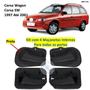 Imagem de Kit 4 Maçanetas Internas Corsa Wagon 97-01 Completas Preta
