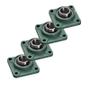 Imagem de Kit 4 Mancal Quadrado Com Rolamento Ucf206 30Mm