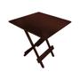 Imagem de Kit 4 Mesa Dobrável 70x70cm em Madeira Maciça para Restaurantes e Lanchonetes - Imbuia