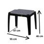 Imagem de Kit 4 Mesa Quadrada Retangular Plástica Bistrô Compacta 47x46x55cm New Plastic Multiuso Área Lazer Pequena