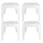 Imagem de Kit 4 Mesas Plastica Apoio Multiuso com Porta-copos Branca Mor