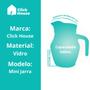 Imagem de Kit 4 Mini Jarra De Vidro Lisa Transparente Com Alça Agua Suco Clássica 500mL