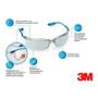 Imagem de Kit 4 oculos de proteção virtua ccs incolor virtua antiembaçante 3m