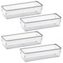 Imagem de Kit 4 Organizadores Multiuso Modular Gavetas  Acrílico Cristal Retangular Grande