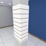 Imagem de Kit 4 Painel canaletado branco 2 un 44x120 2 un 30x120 painel esspositor painel expositores panel canelado parede inteligente Branco