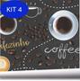 Imagem de Kit 4 Papel De Parede Cafeteria Coffee Cozinha Café