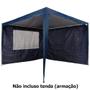 Imagem de Kit 4 Paredes Cor Azul + Kit Conectores Indicado Tenda Gazebo 3x3 Metros  Mor 