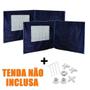 Imagem de Kit 4 Paredes Laterais Azul + Kit Conectores Indicado Tenda Gazebo 3x3 Metros  Mor 