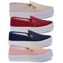 Imagem de Kit 4 Pares Tênis Feminino Slip On Plataforma Sapatilha K107