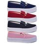 Imagem de Kit 4 Pares Tênis Feminino Slip On Plataforma Sola Alta K118