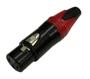 Imagem de Kit 4 pçs plug xlr femêa - vermelho e preto ( cannon femea )