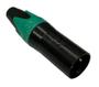 Imagem de Kit 4 pçs - plug xlr macho - verde e preto ( cannon macho )