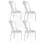 Imagem de Kit 4 PeÇas Cadeira Torres Branca Resistente Tramontina