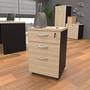 Imagem de Kit 4 Peças com Mesa para Escritório em L, Gaveteiro e 2 Armários