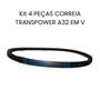 Imagem de Kit 4 PEÇAS CORREIA TRANSPOWER A-32 EM V