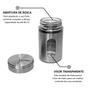 Imagem de Kit 4 Peças Porta Temperos Condimentos Pote Aço Inox e Vidro