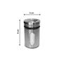 Imagem de Kit 4 Peças Porta Temperos Condimentos Pote Aço Inox e Vidro