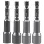Kit 4 peças Soquete Magnético Parafusadeira Aço Cromo 10mm 11mm 12mm 13mm - CTPOHR Imagem de Kit 4 peças Soquete Magnético Parafusadeira Aço Cromo 10mm 11mm 12mm 13mm