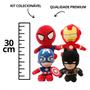 Imagem de Kit 4 Pelúcias Marvel Super Herois 30cm Infantil Coleção