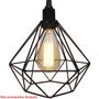 Imagem de Kit 4 Pendente Aramado Diamante Luminária Lustre Luxo Pequeno Teto Retrô Agp Ilumini Industrial