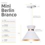 Imagem de Kit 4 Pendente Lustre Luminária Berlin 15cm Branco