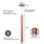 Imagem de Kit 4 Pendente Tubo Rose Gold 50cm Cabo Cristal LED Quente