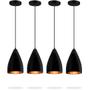 Imagem de Kit 4 Pendentes Vegas Preto Textura / Cobre R.R.J.V