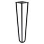 Imagem de Kit 4 Pés de Metal 30 CM Hairpin Legs Mesa de Canto Rack e Puffs Preto G41