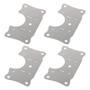 Imagem de Kit 4 Placas De Reparo Para Consertar Dobradiças Portas Gabinetes Armário Mdf aço inoxidável