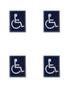 Imagem de KIT 4 PlacaS DE Sinalização 20x15 Deficiente Físico C/ NFE