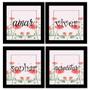 Imagem de Kit 4 Placas Quadros Decorativos para Sala Cozinha Quarto Frases Café Motivação Cidades 20X20CM