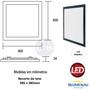 Imagem de Kit 4 Plafon Led Quadrado Embutir 32W Preto Branco Frio 6500K