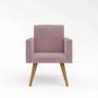 Imagem de Kit 4 Poltrona Decorativa Nina Cadeira Escritório Recepção Suede Rosê