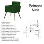 Imagem de Kit 4 Poltrona Decorativa para Sala Nina Verde