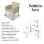 Imagem de Kit 4 Poltrona para Sala Nina Platinum Decor Nude